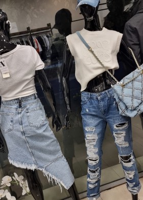 Чанта от деним CHANEL