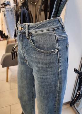 Дънки с широк крачол сини