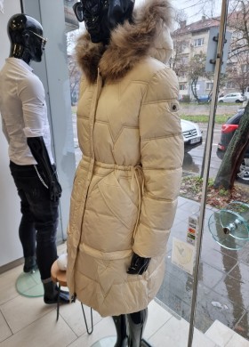 Дълго яке MODA ANNA екрю