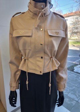 Кожено яке бежово SISI
