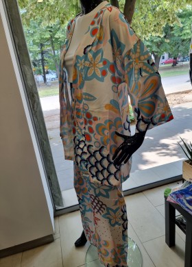 Комплект сатен с кимоно