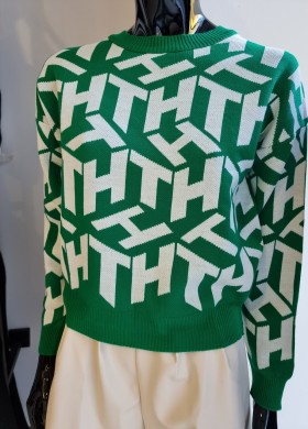 Пуловер ТН зелен