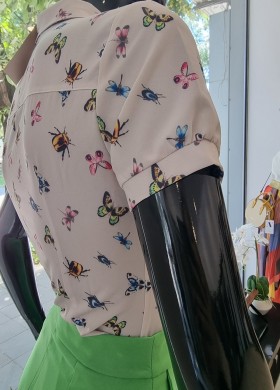 Риза V деколте пеперуди