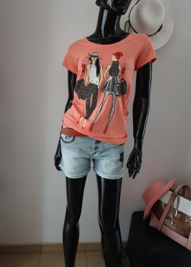 Тениска GIRLS coral