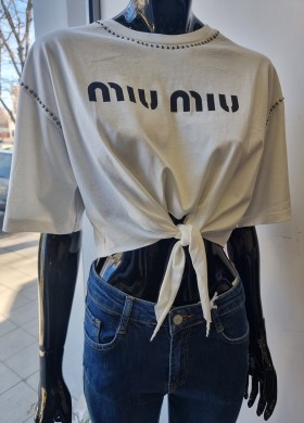Тениска MIU бяла